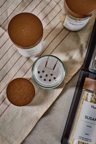 Perotti 12 Li Raul Bambu Kapaklı Baharatlık Seti 16778 Şeffaf