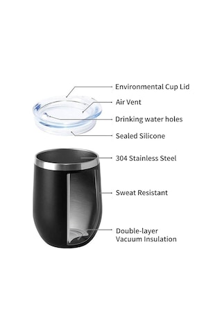 Ulzyvf 12oz Stainless Steel Travel Cup - 6-8hr Hot/cold, Colorful, Eco-friendly Çok Renkli