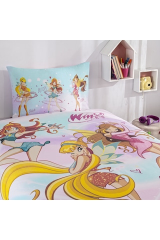 Taç Lisanslı Winx Magic Tek Kişilik Pamuk Nevresim Takımı 000000001000050985 Çok Renkli