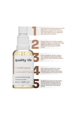 Ql 17 Aktifli Saç Dökülmesine Karşı Serum 50 ML