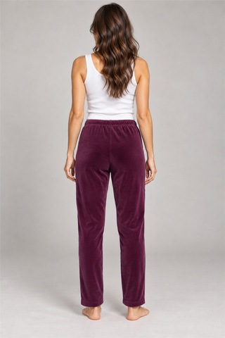 Mavera Mv06 Kadın Bordo Uzun Pijama Altı Bordo - 938668366 Bordo - 938668366 Bordo