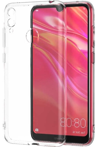 Zore Huawei Y7 Prime 2019 Kılıf Msra Kamera Korumalı Süper Silikon Kapak - Renksiz Renksiz