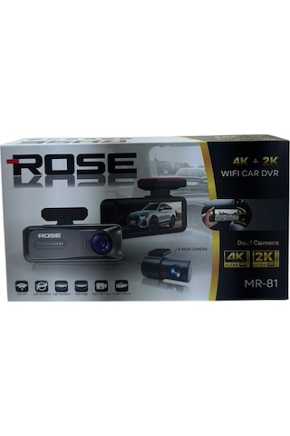 Rose Mr-81 2 Kameralı Led Ekranlı Gece Görüşlü 4k+2k Araç İçi Ve Arka Wi-fi Uzaktan İzleme Kamera 7"