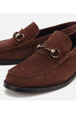 Hotiç Erkek Süet Deri Kahverengi Toka Detaylı Klasik Loafer 02ayh320200a480 02ayh320200a480