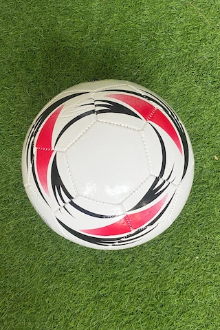 Futbol Topu Sert Zemin Halı Saha 5 Numara Beyazkırmızısiyah