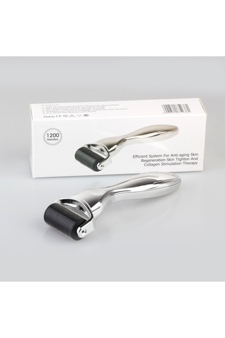 Gümüş 0.2mm Derma Roller 1200 Mikro Iğneler Cilt Bakımı Terapi Sistemi Ve Evde Kullanım Için Saç Büyümesi Czmkem Çok Renkli