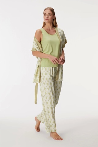 Anıl 11421 Kadın Sabahlık, Atlet Ve Pantolon Takım Yeşil