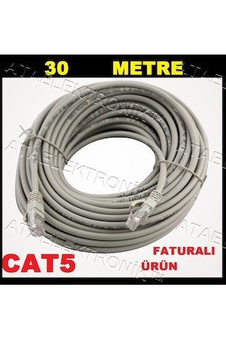 30 Metre 30M 30 Mt Cat5 Hazir Fabrikasyon Internet Kablo Cat 5 30 Metre 30M 30 Mt Cat5 Hazir Fabrikasyon Internet Kablo Cat 5