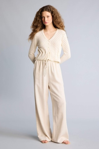 Defacto Wıde Leg Cepli Yüksek Bel Standart Boy Keten Karışımlı Pantolon F5024ax26smbg155 Bej-bg155