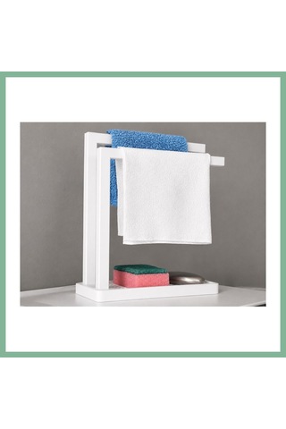 Bşkvirgo 3d Baskı Havluluk Ve Sabunluk Organizer - Lavabo Üstü Çok Amaçlı Düzenleyici-beyaz Bsk2026