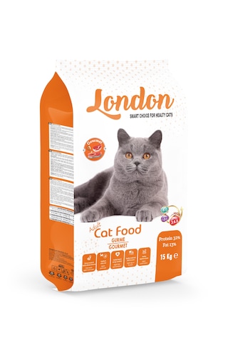 London Gourmet Tavuklu & Kuzulu & Somonlu Yetişkin Kedi Maması