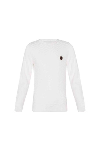 Bp100 Çift Yakalı Gri Çocuk Kazak 001