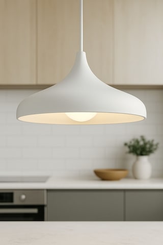 Aura Metal Tekli Beyaz Sarkıt Avize Retro Rustik Model Avize