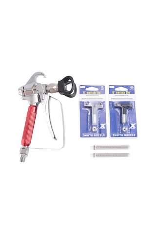 Xurunkeji Adet Boya Püskürtme Ucu 315,517 Ve Nozul Koruyucusu + Pompa Püskürtücü İçin 2 Adet Havasız Püskürtme Filtresi İle Havasız Boya Püskürtücü