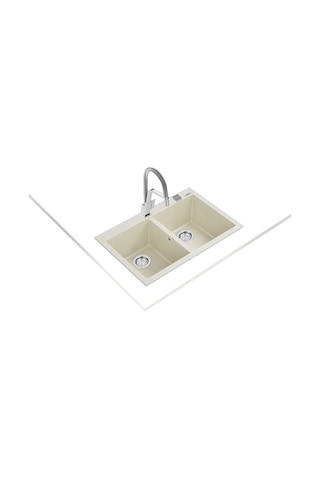 Teka Forsquare 790 Tg Çift Hazneli Tegranite+ Eviye - Parlak Krem - 115260017