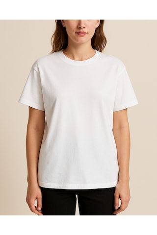 Hugo Boss Never Baskılı T-shirt Beyaz