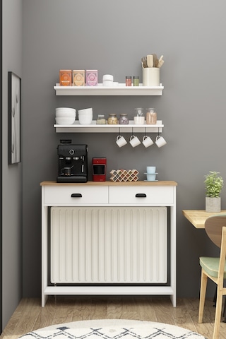 Vira Kahve Köşesi 110 Cm 90 Cm Ve 104 Cm Petekler Için Petek Üstü Çok Amaçlı Sepet-beyaz Sepet-beyaz