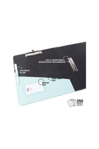 Evrak Sunum Tanıtım Firma Klasörü Sekreterlik A4 150 Yaprak Kapasiteli Ring Binder File Vegan 26,5x32 Cm 508-11