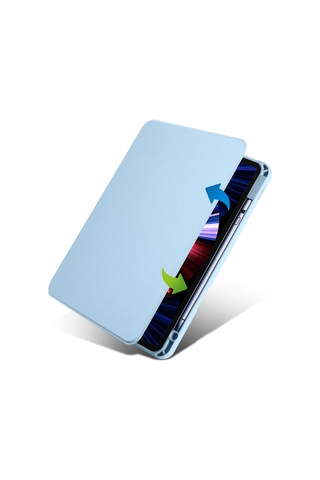 Apple İpad 10.9 2022 10.nesil A2757 Uyumlu Dönebilen Kalem Bölmeli Standlı İpad Kılıfı Kapaklı Kılıf