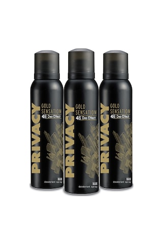 Privacy Man Gold Sensation Erkek Deodorant Sprey 3 x 150 ML