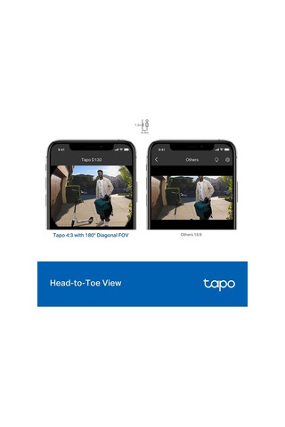 Tp-link Akıllı Video Kapı Zili Kamera Kablolu, 2k 5mp, Renkli Gece Görüşü, 180 Ultra Geniş Fov, 2 Yönlü Ses,
