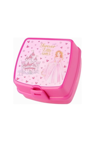 Lexroo Princess Baskılı 4 Bölmeli Ve Kaşık Çatallı Beslenme Çantası - Beslenme Kutusu Çok Renkli