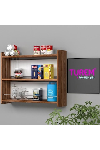 Terek Mutfak Rafı Mdf Siyah