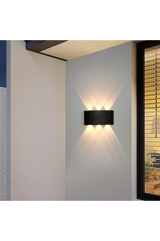 10 Adet 10 Watt Gün Işığı Ledli Işık Süzmeli Dekoratif Led Aplik Siyah