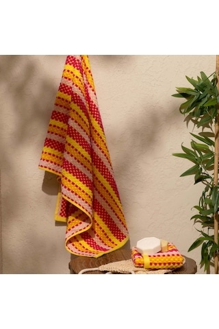 Soft Tivi Yüz Havlusu - Renkli - 50x90 Cm Çok Renkli