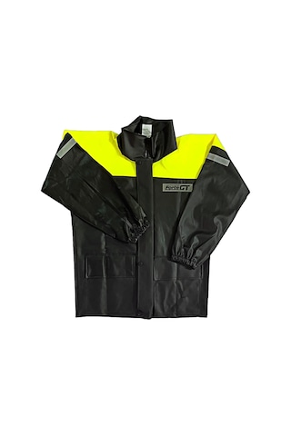 Forte Gt 1134 Pvc Reflektörlü Yağmurluk Alt-üst Takım Siyah Sarı