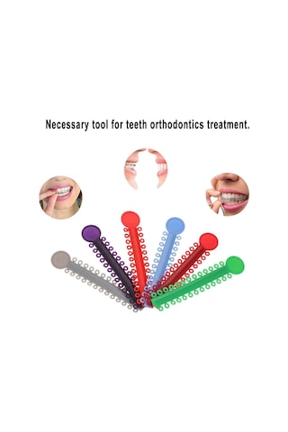 40 Adet/paket Yüksek Esneklik Diş Ligatür Bağları Ortodonti Elastik Çok Renkli