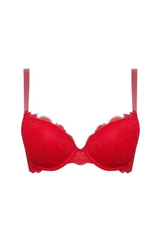 DeFacto Fall in Love Dantelli Dolgulu Kırmızı Bra D6408AX24WNRD59 Kırmızı