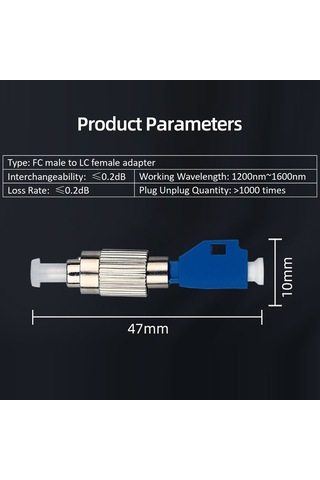 Maiyame Görsel Hata Bulucu Fiber Adaptörü Fiber Optik Konnektör Fc Erkek - Lc Dişi Optik Fiber Ada