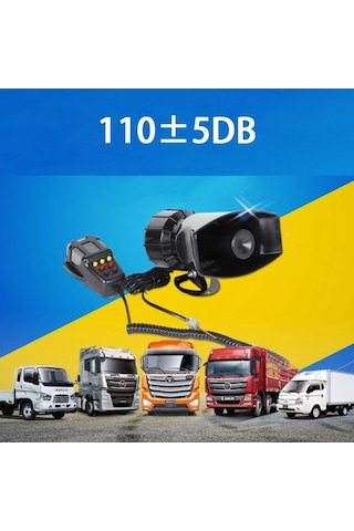Pazly Yeni 7 Sesli Loud Araba Uyarı Alarmı Hoparlör 12v, Kamyon, Araba, Rv, Tekne İçin Universal Hoparlör Ve Pa Mikrofon Sistemi