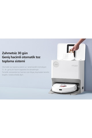 Lydsto W2 Lite 8000 Pa Sterilizasyonlu Su & Toz Toplama Üniteli Akıllı Robot Süpürge