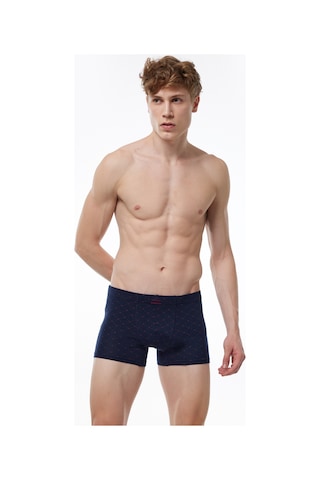 Malabadi Erkek 3'lü Desenli Lacivert Premium Collection Modal Boxer 3m251