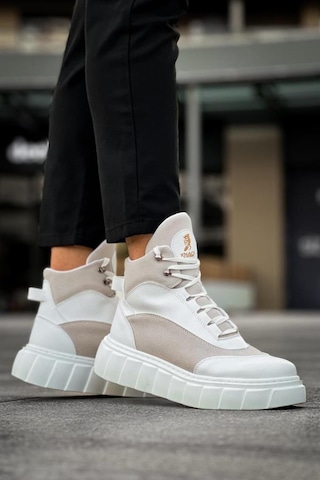 Yüksek Taban Bot 104 Beyaz Renklı