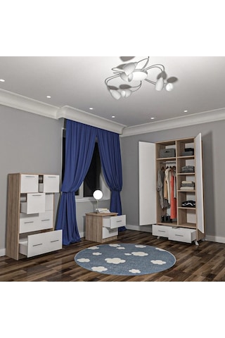 Candy Genç Odası Takımı Mdf Sis Gri