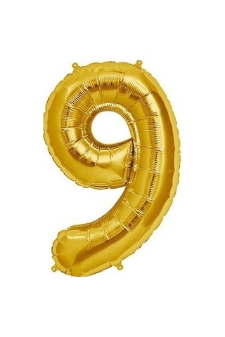 Brokoli Home 9 Numara Folyo Gold Balon, Folyo Altın Balon 100cm 4 Karışık Renkli