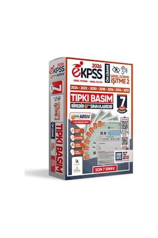 2026 Ekpss Önlisans Genel Görme İşitme-2 ÖSYM Çıkmış Soru Tıpkı Basım 7li Kitapçık Tg Deneme Paketi
