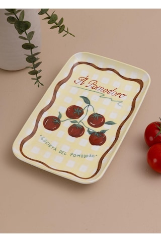 The Mia Italian Summer Dikdörtgen Servis Tabağı 31x20 Cm Çok Renkli