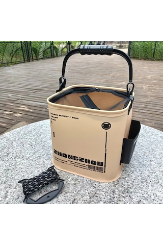 Açık Balıkçılık Kovası Katlanabilir Ve Taşınabilir Net Canlı Çok Renkli