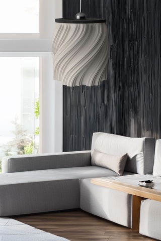 Modern Sarkıt Tekli Avize Krema Serisi 23x27 Cm Salon Mutfak Oturma Odası Cafe Bar Çok Renkli