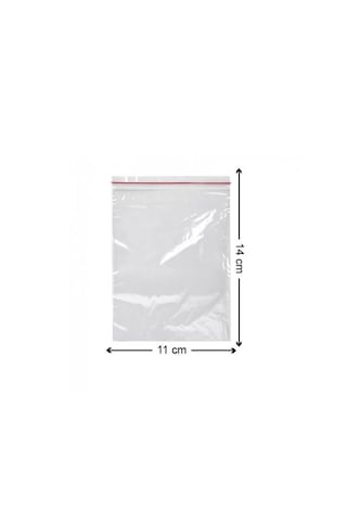 Kilitli Torba 11x14 Cm 100'lü Kilitli Buzdolabı Poşeti Şeffaf Naylon Torba Kilitli Saklama Poşeti