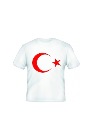 Kırmızı Ayyıldız Tişört Çocuk Boy 5-16 Yaş,Kaliteli Penye Kumaş (242339297) Çok Renkli