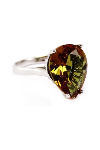 Zultanit Büyük Damla Taşlı Gümüş Kadın Yüzük