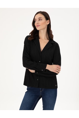 Pierre Cardin Kadın Siyah Gömlek Desenli 50296179-vr046 Siyah