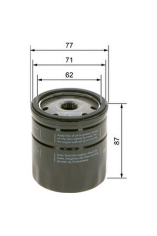 Opel Astra G 1.6 1997-2005 Bosch Yağ Filtresi C16sel-x16szr-x16xel-z16se-z16xe