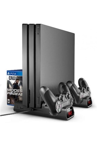 Ps4 Pro Ve Slim İçin Fanlı Dikey Soğutucu Ve Kol Şarj Edici Organ