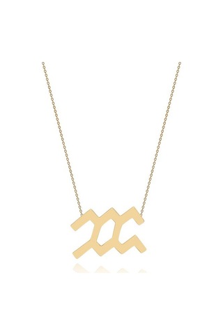 14 Ayar Sarı Altın Kova Burç Kolye